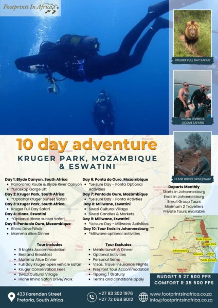 10 Day Kruger, Mozambique & Eswatini Brochure