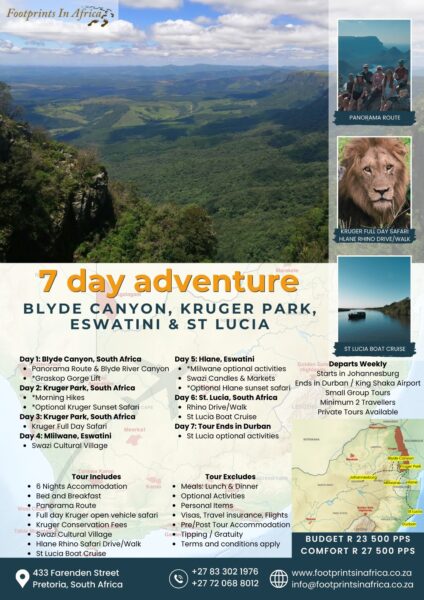 7 Day Kruger, Eswatini & St Lucia Brochure