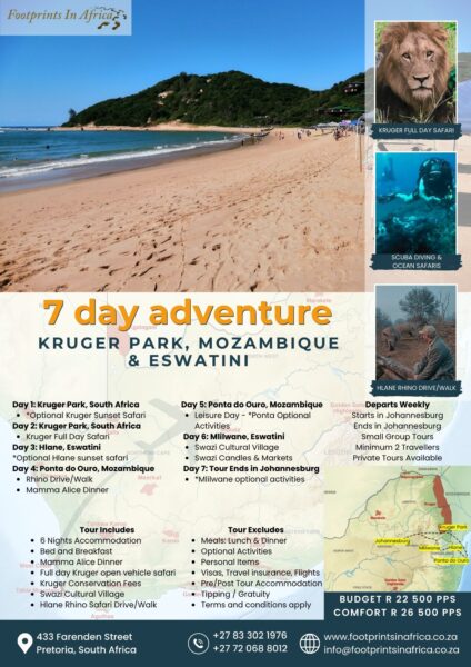 7 Day Kruger, Mozambique & Eswatini Brochure